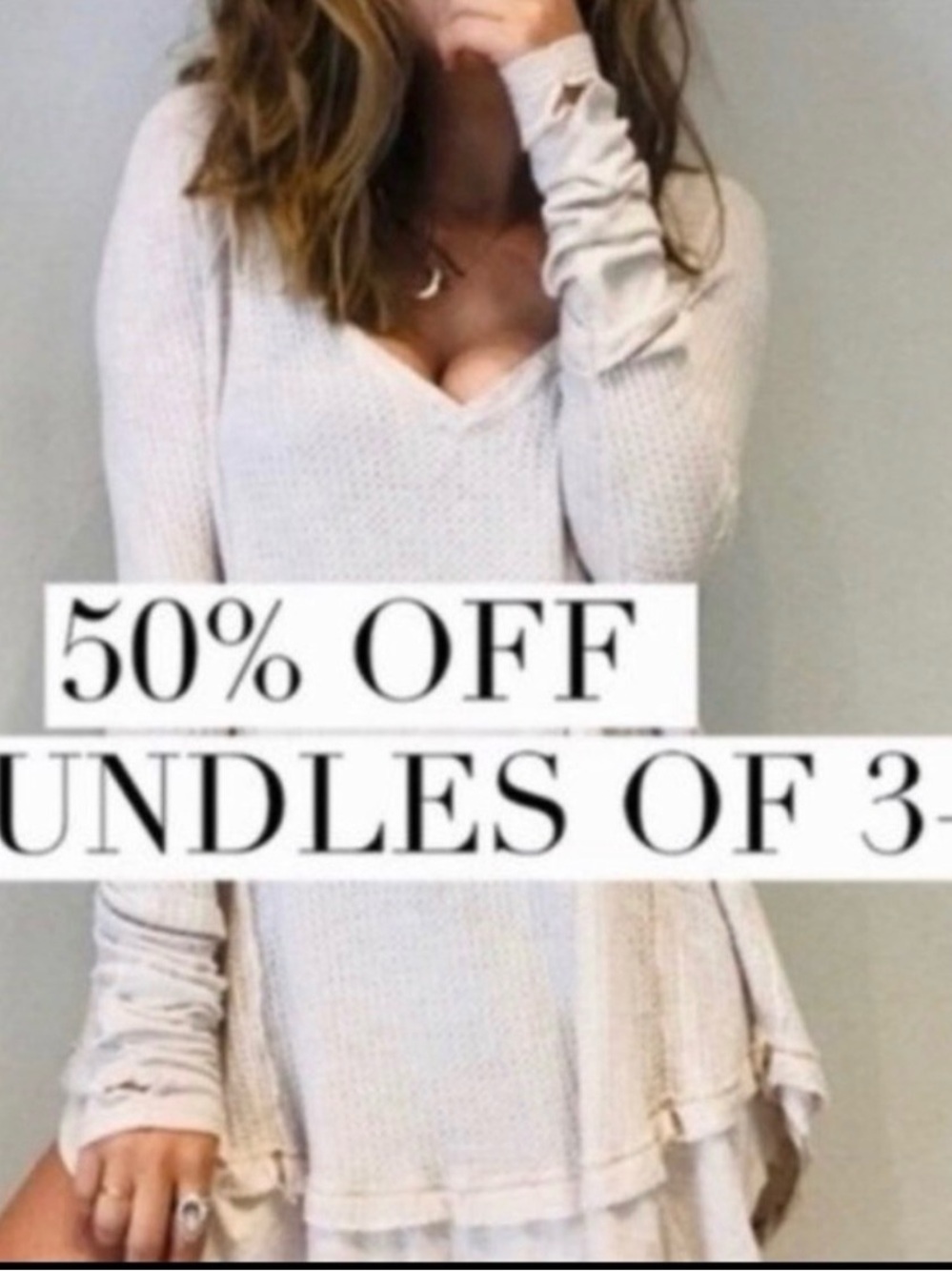 50% off TODAY for bundles of 3 items